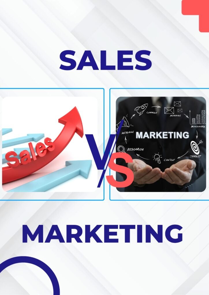 What is the difference between sales and marketing?